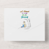 友達は自分に与える贈り物 犬たちとの友情 オールインワン招待状 (裏面)