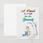 友達は自分に与える贈り物 犬たちとの友情 招待状 (正面/裏面)