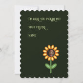 友達は花のように🌻フォトカード サンキューカード (裏面)