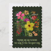 友達は花のように🌻フォトカード サンキューカード (正面)