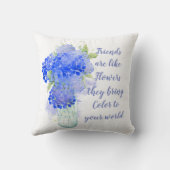 友達は花のように彼らはカラー引用文 クッション (裏面)