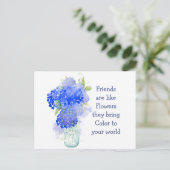 友達は花のように彼らはカラー引用文 ポストカード (スタンド正面)