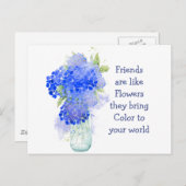 友達は花のように彼らはカラー引用文 ポストカード (正面/裏面)