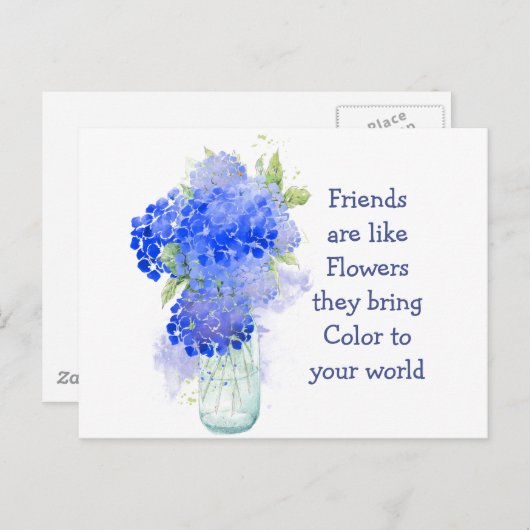 友達は花のように彼らはカラー引用文 ポストカード (正面/裏面)