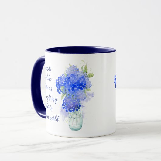 友達は花のように彼らはカラー引用文 マグカップ (正面左)