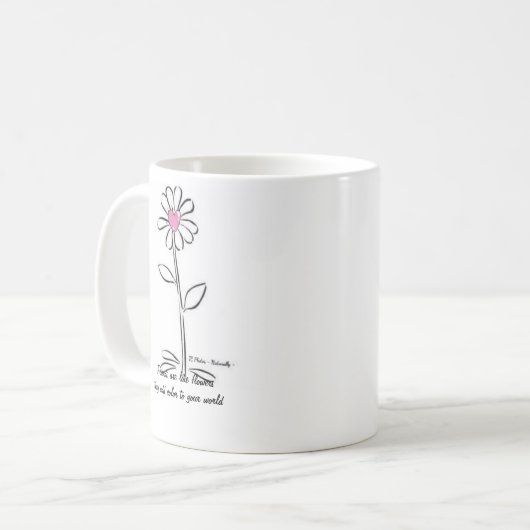 友達は花のマグカップのようなものだ コーヒーマグカップ (正面左)