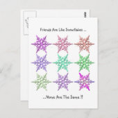 友達は雪片のようなものだ。 ポストカード (正面/裏面)