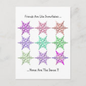 友達は雪片のようなものだ。 ポストカード (正面)