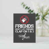 友達は1&3音楽で友達を拍手させなおもしろいい ポストカード (スタンド正面)