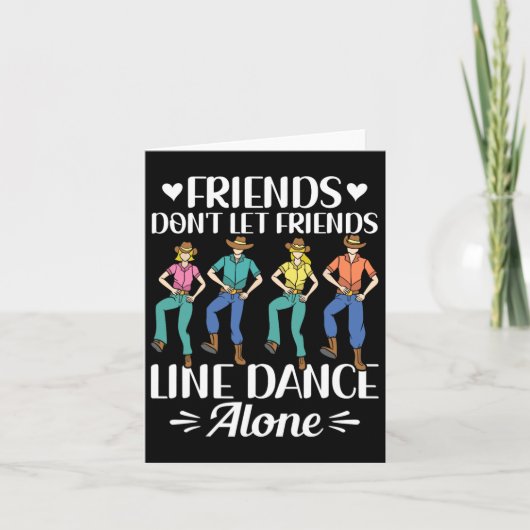 友達はFriends Line Dance Alone Line Daを許可しない カード (正面)