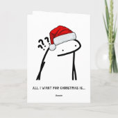 友達へのカスタムメリークリスマス面白いミーム シーズンカード (裏面)