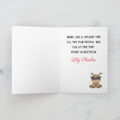 友達へのカスタムメリークリスマス面白い名言 シーズンカード (内部)