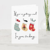 友達へのカスタムメリークリスマス靴下 シーズンカード (正面)