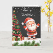 友達へのクリスマスのお祝いと空想的なご挨拶 カード (黄色い花)