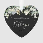 友達へのクリスマス ハート 非写真 オーナメント (正面)