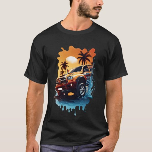 友達へのベクターイラストカー壁紙デザイン Tシャツ (正面)