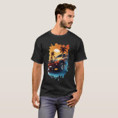 友達へのベクターイラストカー壁紙デザイン Tシャツ (正面フル)