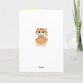 友達への子猫の誕生日祝いのメッセージ カード (裏面)