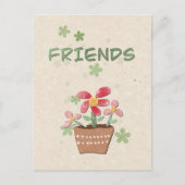 友達への感謝のポストカード ポストカード (正面)