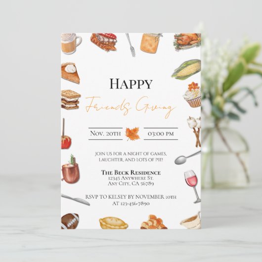 友達への招待 招待状 (スタンド正面)