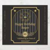 友達への誕生日おめでとう 詳細デザイン ビールラベル (シングルラベル)