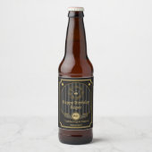 友達への誕生日おめでとう 詳細デザイン ビールラベル (正面)