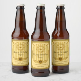 友達への誕生日おめでとう 詳細3 ビールラベル