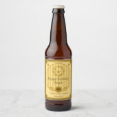 友達への誕生日おめでとう 詳細3 ビールラベル (正面)