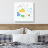 友達みんなで小妖精や小人のクリスマスを楽しむ キャンバスプリント (インサイチュ (寝室))