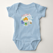 友達みんなで小妖精や小人のクリスマスを楽しむ ベビーボディスーツ (正面)