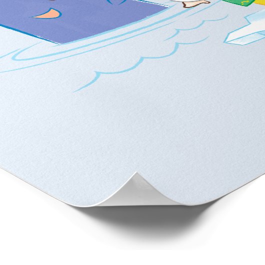 友達みんなで小妖精や小人のクリスマスを楽しむ ポスター (角)