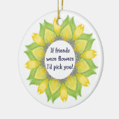 友達もしが花を選んだんだ！フレンドBFF セラミックオーナメント (左)