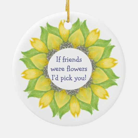 友達もしが花を選んだんだ!フレンドBFF セラミックオーナメント (裏面)
