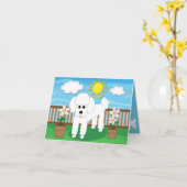 友達もしは花だったよ俺が選ぶんだ！ドッグカード カード (黄色い花)