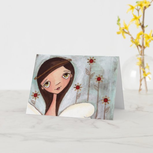 友達もしは花 – Greeting Card カード (黄色い花)