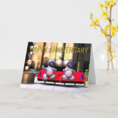 友達や家族に記念日おめでとう。 カード (黄色い花)