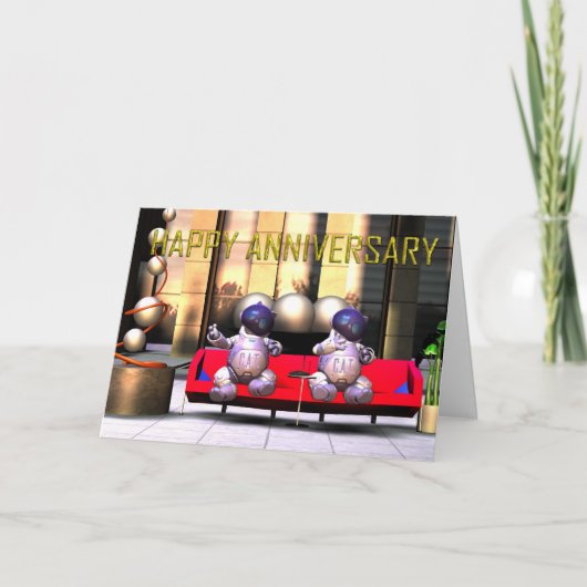 友達や家族に記念日おめでとう。 カード (正面)