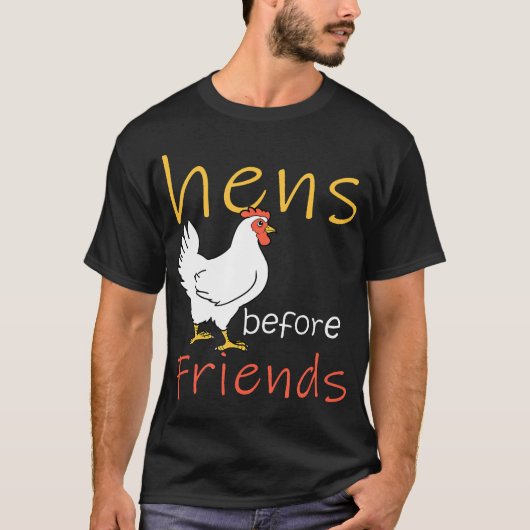 友達よりニワトリ ニワトリ Tシャツ (正面)