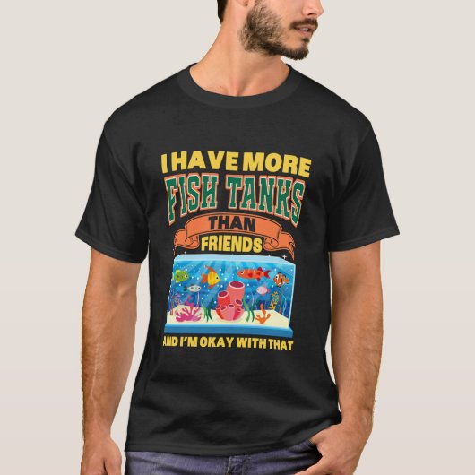 友達より水槽が多い Tシャツ (正面)
