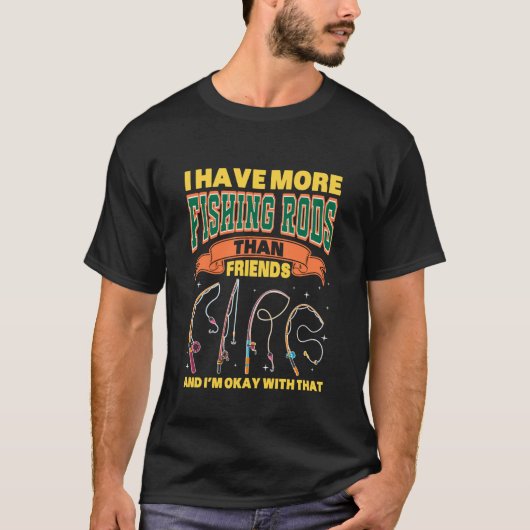 友達より釣竿が多い Tシャツ (正面)