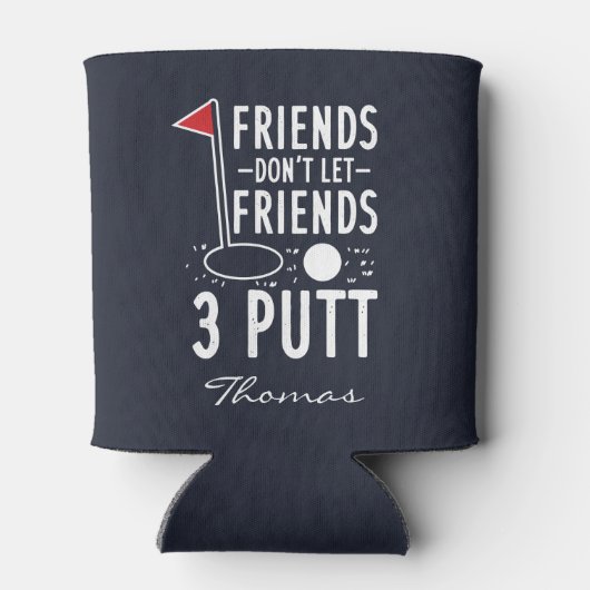 友達をパーソナライズする友達を許可しない3 Puttゴルフ 缶クーラー (裏面)
