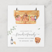 友達を与える感謝祭ディナーパーティー プレイスカード (外部開封)