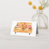 友達を与える感謝祭ディナーパーティー プレイスカード (裏面)