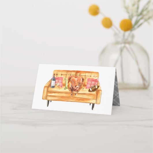 友達を与える感謝祭ディナーパーティー プレイスカード (裏面)