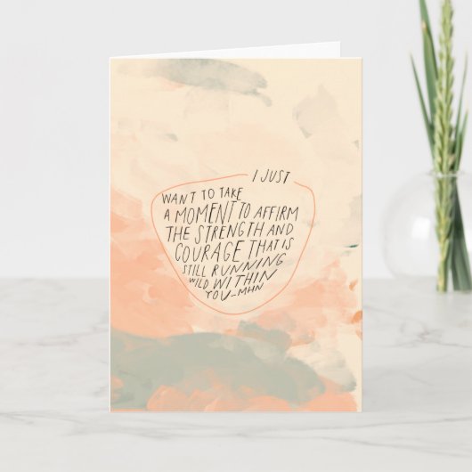 友達を励ます強さと勇気の名言 カード (正面)