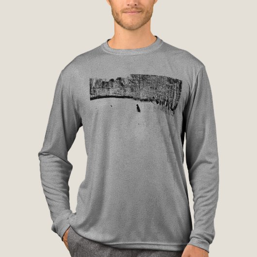 友達を待つ長袖シャツ トライブレンドＴシャツ (正面)