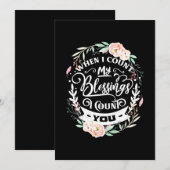 友達を数えるときの私の幸せ 招待状 (正面/裏面)