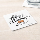 友達を見たい™ スクエアペーパーコースター (アングル)