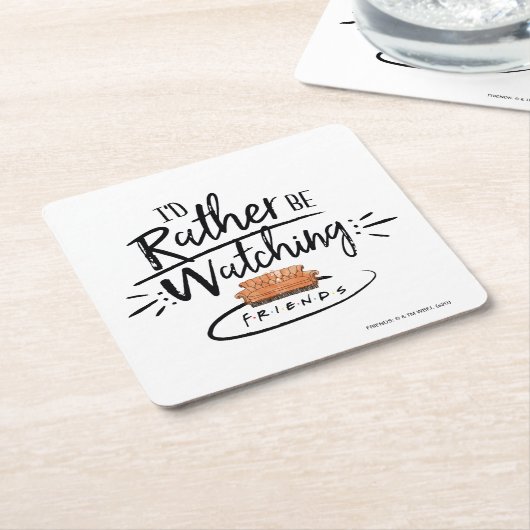 友達を見たい™ スクエアペーパーコースター (アングル)