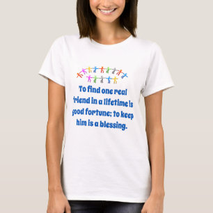 友達を見つ実在ける – 友情引用文 Tシャツ